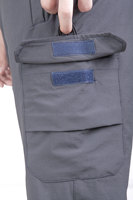 Jean tactique décontracté noir taille mi-haute coupe skinny, pantalon de travail coupe droite, délavage foncé, respirant, tissé, 100% coton, en gros