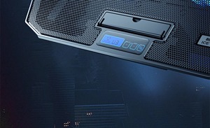 حامل تبريد للكمبيوتر المحمول المخصص للألعاب بست مراوح، مصنوع من البلاستيك ABS، مقاس 17 بوصة، قابل لتعديل الارتفاع، مبرد بالهواء، يعمل عبر USB - Product Image 3