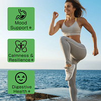 Capsules de probiotiques pour le soutien de l'humeur, 15 milliards d'UFC, soulagement du stress, santé digestive, soutien du sommeil, énergie durable, 60 unités