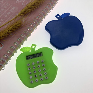 Mini Apple Shaped Calculator 8 Digit Portable For Students Kids ABS Material Battery Powered Colorful Design - Product Image 3