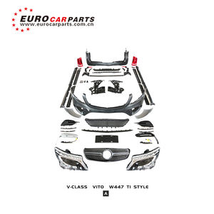 Kit de carrosserie abs de qualité supérieure, <span class=keywords><strong>Vito</strong></span> <span class=keywords><strong>W447</strong></span> pp adapté au style AG, avec calandre avant, grille arrière et diffuseur, 2016, 2017, 2018 - Product Image 1