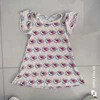 Robe imprimée crème glacée à nœud dans le dos robe tourbillonnante d'été robe de retour à l'école