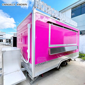 DOT CE Square Candy Floss Galvanized Steel Body Full Kitchen For Cotton Machine Ice Cream Fast Food <b>Concession</b> <b>Trailer</b> - Product Image 1