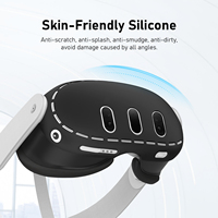 Silicone VR Case Protector pour Quest 3 Accessoires Lavable Résistant Aux Rayures Coque Avant Extended