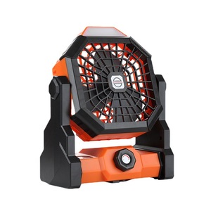 Ventilateur de camping extérieur rechargeable par USB avec lumière LED, autonomie de 6 à 8 heures, portable pour la maison et les voyages - Product Image 1