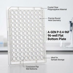 Microplaca de 96 Pocillos de 0.4mL, Estéril, de Fondo Plano, de Alta Capacidad de Unión, Desechable, de Plástico, para Experimentos <span class=keywords><strong>ELISA</strong></span> y Diagnóstico de Laboratorio - Product Image 2