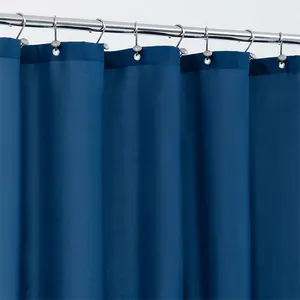 Wasser beständig Einfache Installation einfacher Dusch vorhang aus weißem Polyester gewebe