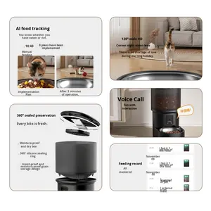 เครื่องให้<span class=keywords><strong>อาหาร</strong></span>สัตว์เลี้ยงอัตโนมัติแบบสมาร์ท 4 ลิตร พร้อม Wifi ควบคุมผ่านแอพ ตั้งค่าปริมาณอาหารได้หลายระดับ กล้องในตัว ชามอาหารสัตว์เลี้ยง - Product Image 6