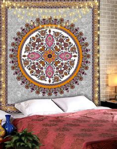 <span class=keywords><strong>Tapisserie</strong></span> murale personnalisée à motif mandala, décoration murale pour la maison, soleil et lune noirs et blancs, <span class=keywords><strong>tapisserie</strong></span> murale de tarot pour la décoration murale - Product Image 1