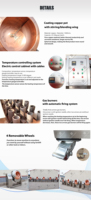 Machine de revêtement industrielle à pulvérisation pour poudre de cuivre, sucre, châtaignes, noix de cajou, amandes, chocolat, caramel, cacahuètes