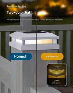 Lampioni a Colonna ad Energia <span class=keywords><strong>Solare</strong></span>, Luci per Pali di Recinzione, Illuminazione Esterna Impermeabile, Luci per Recinzioni e Muri, e Lampioni a Colonna per Esterni - Product Image 6