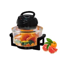Friteuse à air en verre 12L, four halogène 1500W, cuisson saine sans huile, bol transparent, four à convection certifié CE CB GS