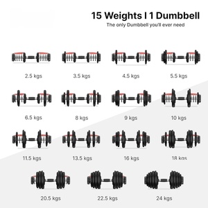 Haltères réglables de 24 kg à 40 kg pour l'entraînement de force, équipement de fitness chinois pour la gymnastique - Product Image 3