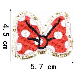 Nouvelle broderie thermocollante en forme de souris de dessin animé mignonne avec bordure dorée - Product Image 5