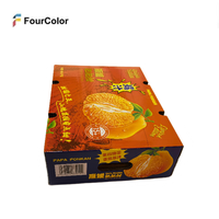 Boîte d'emballage pour fruits en carton ondulé rigide écologique imprimée sur mesure pour l'emballage des oranges