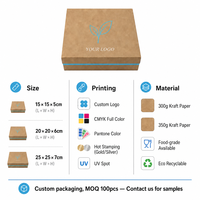 Boîte en papier kraft à prix de gros avec couvercle rabattable, base robuste, impression de logo, carton de présentation pour cadeaux d'entreprise