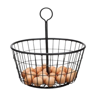 Accesorios de cocina Diseño creativo Cocina Alambre de hierro Cesta de almacenamiento de huevos Metal en forma de pollo Cesta organizadora de huevos - Product Image 5