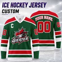 Maßgeschneiderte Eishockey-Trikots Teamwear im Kanada-Stil Rot-Weiß Ahornblatt-Design Atmungsaktive Schnelltrocknende Eishockey-Uniformen für Jugendteams