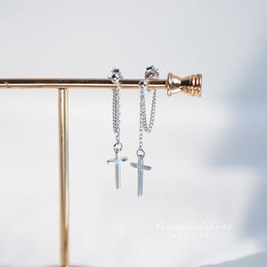 ต่างหูหมุดเงินสเตอริ925สำหรับผู้หญิงเครื่องประดับงานแต่งงานแฟชั่นแบบเรียบง่ายอุปกรณ์เสริมน่ารักสำหรับงานเลี้ยงครบรอบการหมั้น - Product Image 5