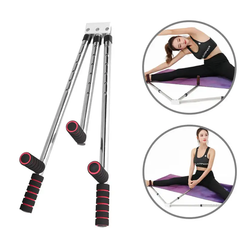 Ev dövüş sanatları yoga esneklik eğitim ekipmanları ayarlanabilir bölünmüş germe makinesi paslanmaz çelik 3 bar bacak sedye