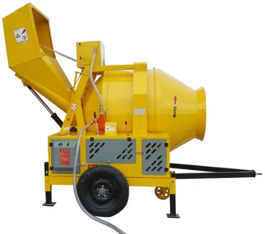 Egg Laying Block Making Machines with Mixer Dry Diesel Engine Price Digital Weight Electric Concrete Mixer Machine