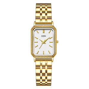 GEDI Retro Small Square Plate Steel Strip Women's Watch <b>Light</b> Niche High-end Feeling Quartz Watch Versatile Fashion Style - Product Image 1