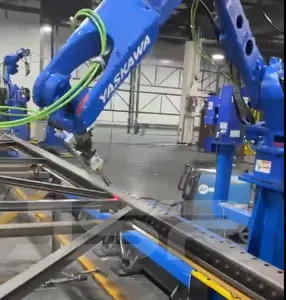 Mesin las robot industri yaskawai AR1440 mobil robot pengelasan baja tahan karat