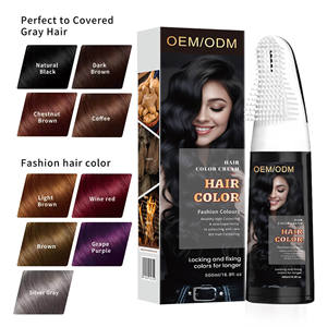 Private Label 2-in-1 Professionelle Permanente Haarfärbeshampoo Natürliche Schwarze Haarfarbe Creme Mit Kamm - Product Image 4