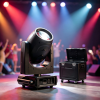 Projecteur LED professionnel 300W à tête mobile avec effets DMX512, prisme, frost et stroboscope pour discothèque, DJ, fête, scène, concert, église