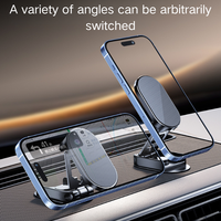 Produits Phares 2026 : Support Téléphone Voiture Magnétique Puissant Pliable Universel en Alliage de Zinc pour Accessoires de Téléphone Portable (OEM)