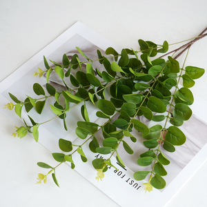 Artificial <b>Eucalyptus</b> Leaves Single Stem Plastic Green Plant For Home Wedding Decoration Eco Friendly - Product Image 4