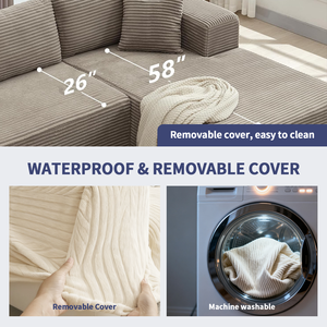 Sofá de espuma de pana modular de esponja comprimida, conjunto de muebles para sala de estar, productos personalizados, paquete al vacío - Product Image 5