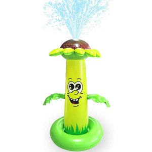 Inflatable Water Spray Sunflower Toy 120cm PVC Outdoor Summer Play For Kids - Product Image 3