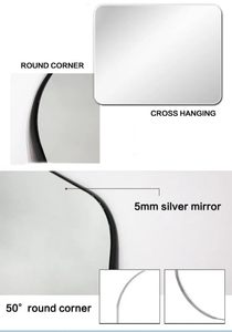 Frameless Modern Wall <b>Mirror</b> with Smooth Durable Glass Ideal <b>for</b> Living Room <b>Bedroom</b> Office and Hotel Spaces - Product Image 5