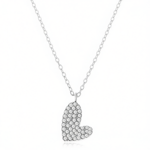 Collar con colgante de circón en forma de corazón Amy Amy, chapado en plata para mujer, regalo, joyería C0286 - Product Image 4