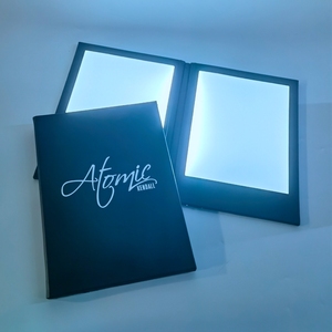 Custom Logo Nightclub Led Leather Menu Led Bar Drinking Menu <strong>Book</strong> 2 Views Illuminated Led Backlit Restaurant Menu Covers - Product Image 5