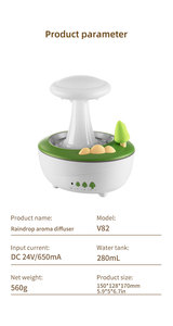 Best Selling Raindrop Style Portable Table Ultrasonic Aromatherapy <b>Diffuser</b> Cool Mist Air Humidifier Essential <b>Oil</b> Humidifier - Product Image 2