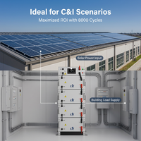 Batterie de stockage haute tension empilable 40 kWh LiFePO4 LFP Module CFE-XH hors réseau C&I ESS avec BMS maître et technologie IA
