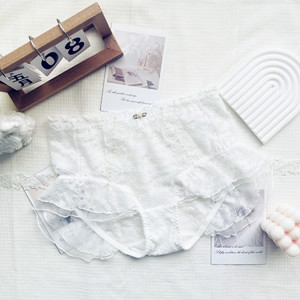 Sous-vêtements féminins <span class=keywords><strong>sexy</strong></span> en coton à volants, culotte à nœud style princesse japonaise, haute élasticité, respirante - Product Image 3