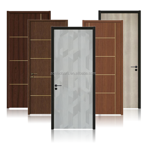 Sliding <strong>Door</strong> with Hardware in <strong>Back</strong> China Supplier Interior Wooden Exit Wpc <strong>Door</strong> Customized Size Waterproof Wpc With Smart Lock - Product Image 5