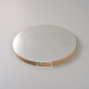SunShine 8'' 10'' 12'' Circle Square MDF Gold Silver 2mm 3mm Compressed Paper Board Cake Drum MDF Cake Board - Product Image 1