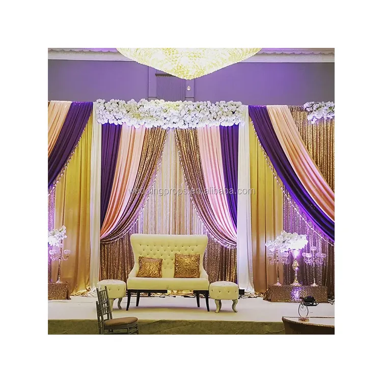 Mariage Sequin Fabric Backdrop Curtain Decoration For Wedding