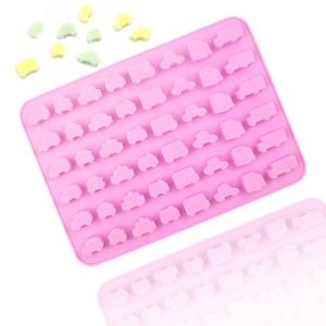 335 Ice Cube Tray Gummy Kẹo Khuôn Silicon Nhà Máy Mẫu Miễn Phí 48 Khoang Khác Nhau Hình Dạng Xe Silicone Khuôn Sô Cô La, Silicone - Product Image 1