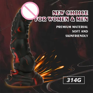 Silikon ejderha siyah büyük yapay penis 8 inç vajina Anal yetişkin seks oyuncak vantuz kadın mastürbasyon için yapay penis seks oyuncakları kadınlar için - Product Image 6