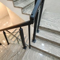 Rampe d'escalier en verre sans cadre en acier inoxydable et alliage d'aluminium, qualité 304, antirouille, durable pour villas, hôpitaux et immeubles de bureaux