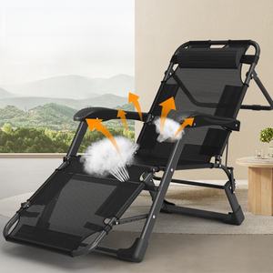 Chaise <span class=keywords><strong>de</strong></span> plage pliante Teslin en acier réglable et portable à double usage pour l'extérieur Chaise longue inclinable pour le soleil - Product Image 1