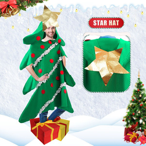 Conjunto de Disfraz de Árbol de Navidad, Sombrero de Estrella para Niños y Adultos, Traje de Cosplay para Fiestas Familiares, Suministros para Festivales, Sombrero de Navidad - Product Image 5