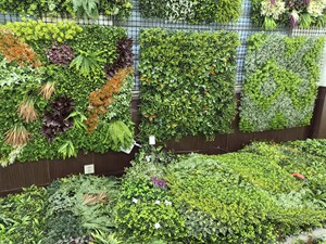 Feuillage artificiel gazon artificiel 5d Panneau mural tropical artificiel vert panneau mural herbe de pampa feuille de palmier artificiel mur - Product Image 6