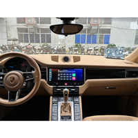 Monitor Mobil Player 12.3 Inch Nirkabel untuk Setir Kiri, Stereo untuk CarPlay USB, Dudukan Dashboard, 1 Tahun untuk Macan 2014-2017