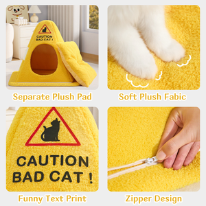 Tente pour <span class=keywords><strong>chat</strong></span> amusante en forme de barrière routière, lit confortable pour <span class=keywords><strong>chat</strong></span> avec <span class=keywords><strong>coussin</strong></span> amovible - Product Image 5